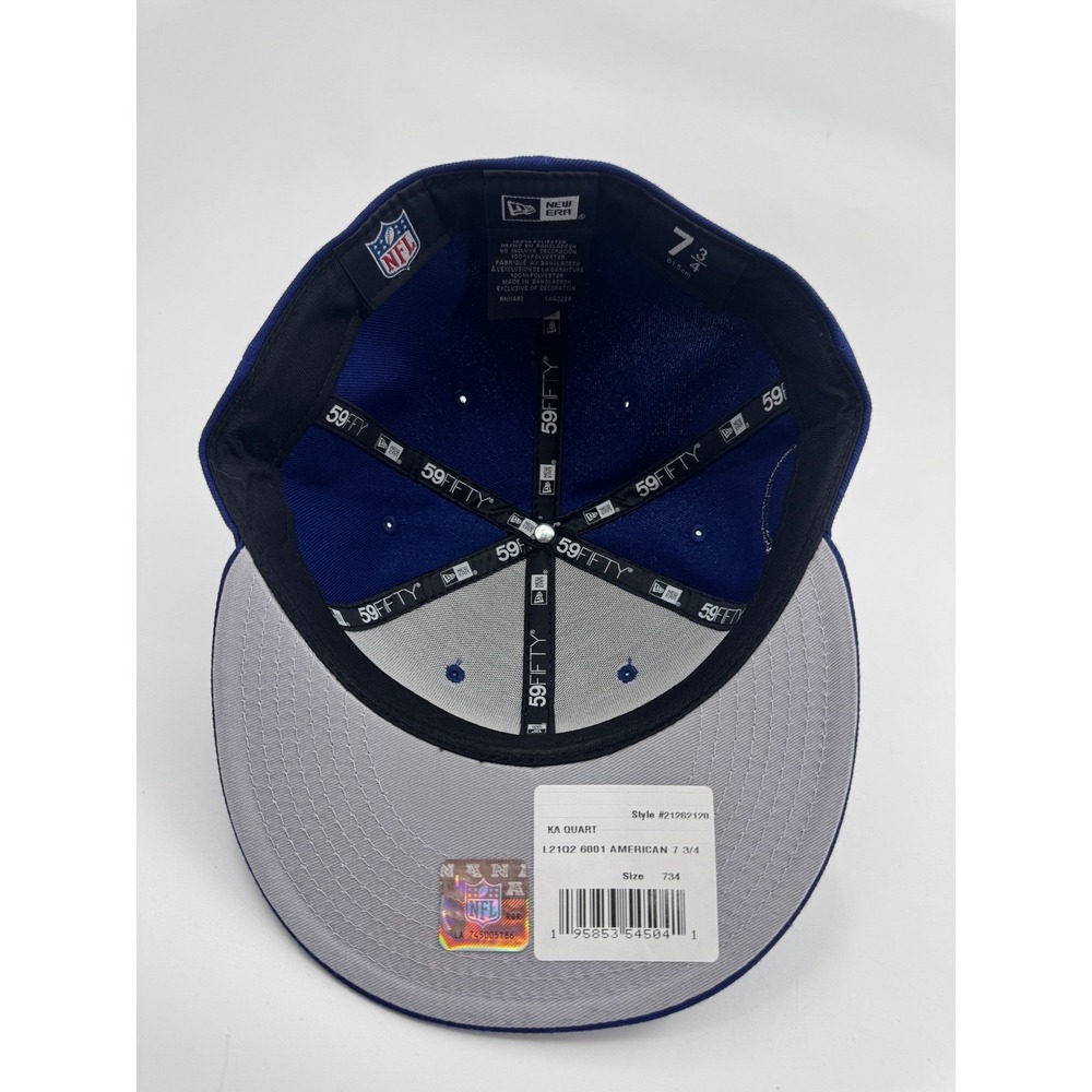 New Era 59FIFTY Baltimore Ravens Hat Blue Gold Red USA Helmet Size 7 3/4 RARE - Picture 7 of 8